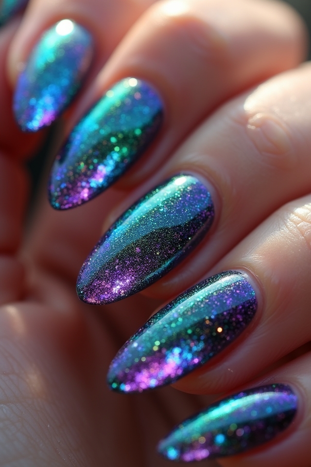 vibrant multicolored cat eye