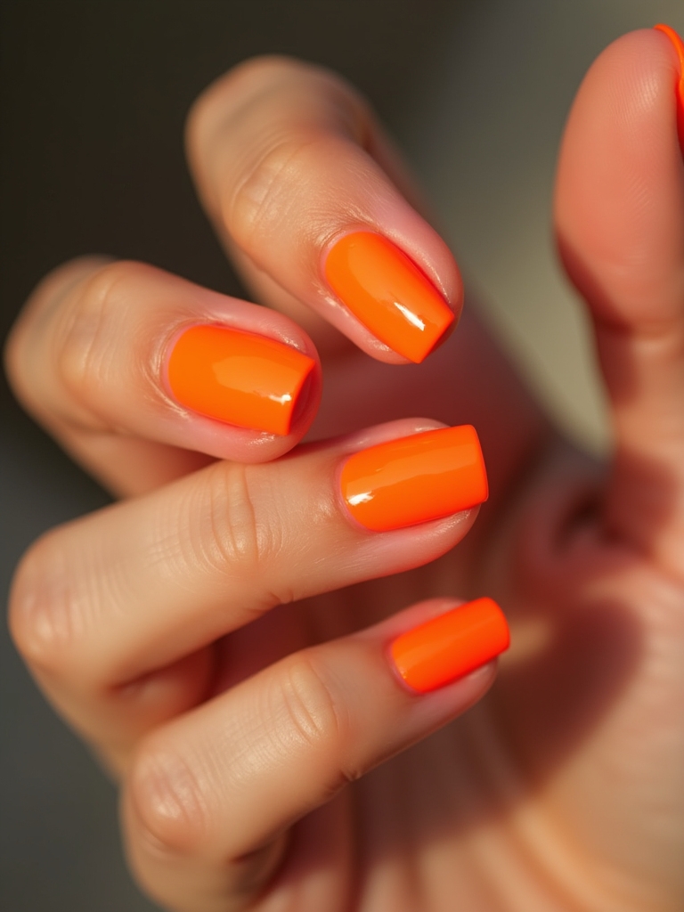 vibrant neon orange style