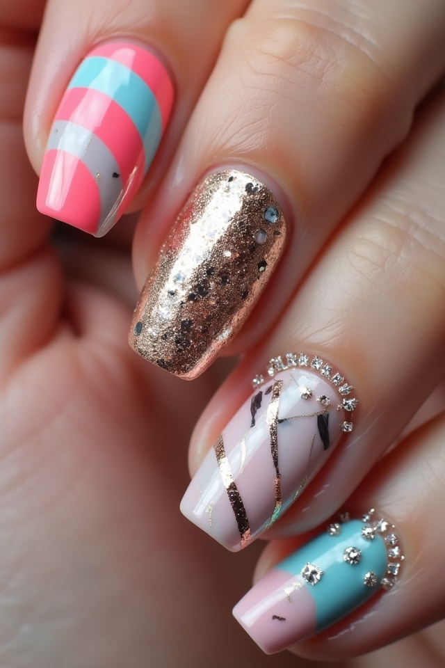 vibrant statement nail designs