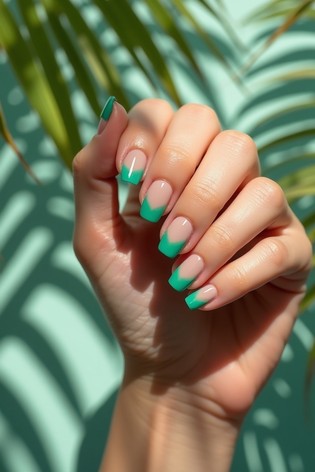 vibrant tropical green teal