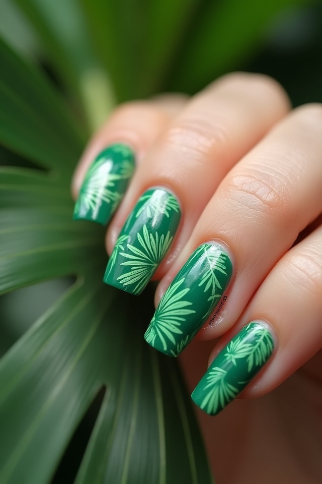 vibrant tropical nail designs