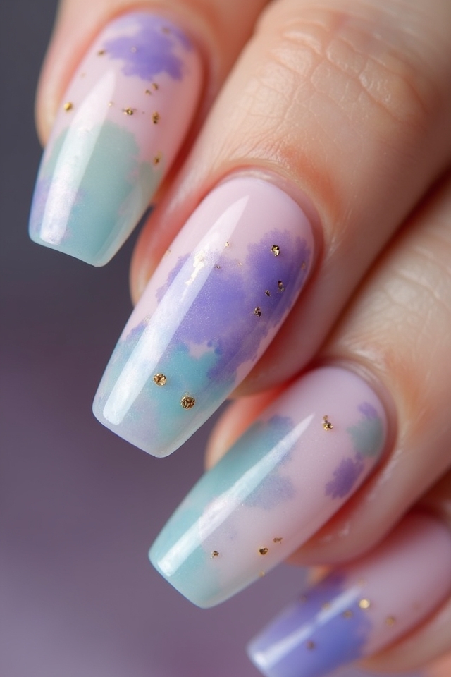 watercolor nail art techniques