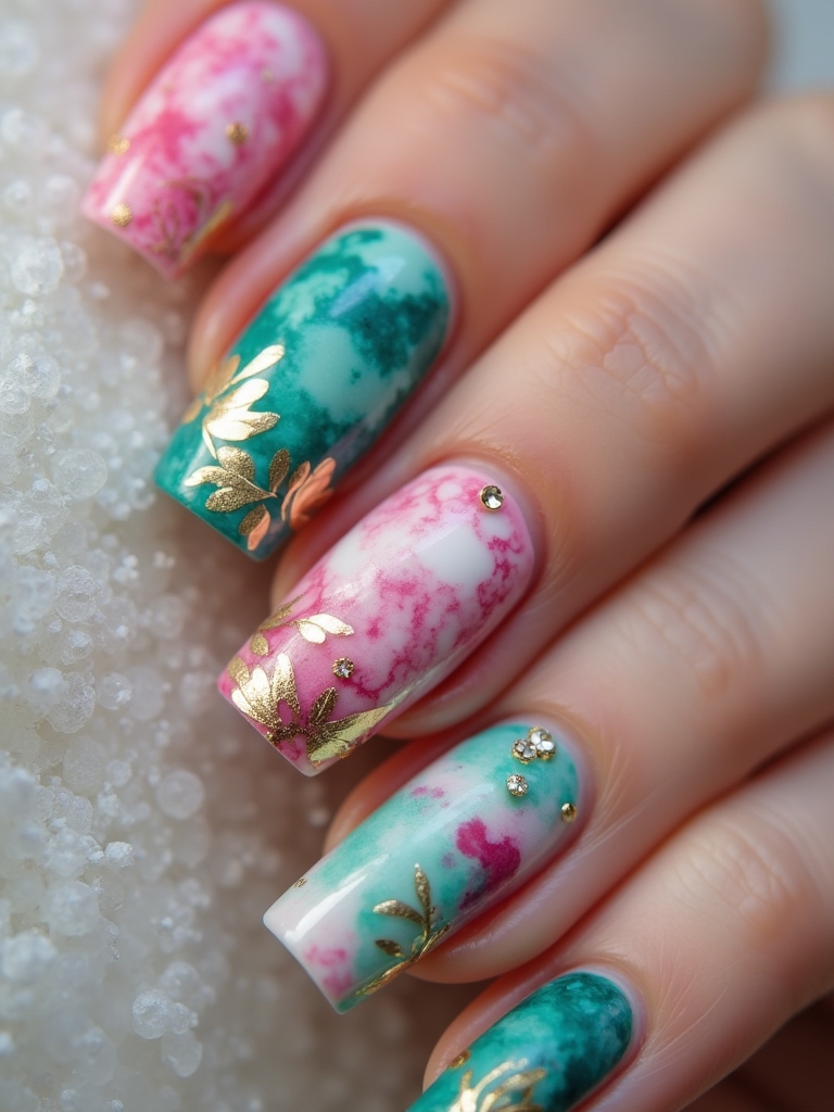 watercolor nail art techniques