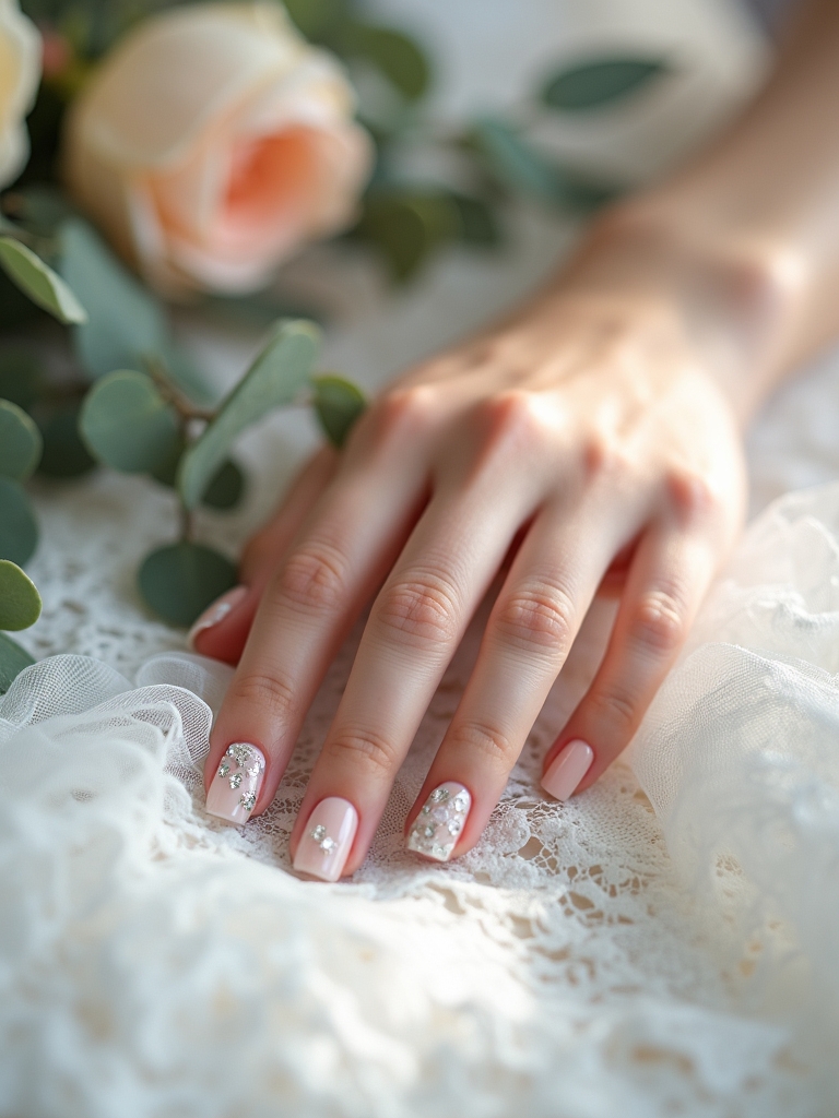 whimsical bridal nail ideas