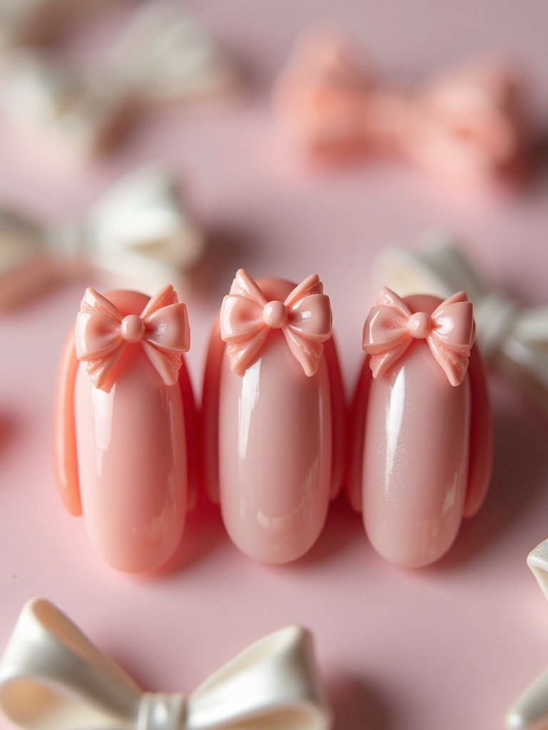 abstract bow nail art