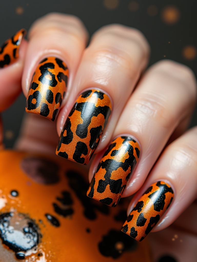 artistic leopard nail designs