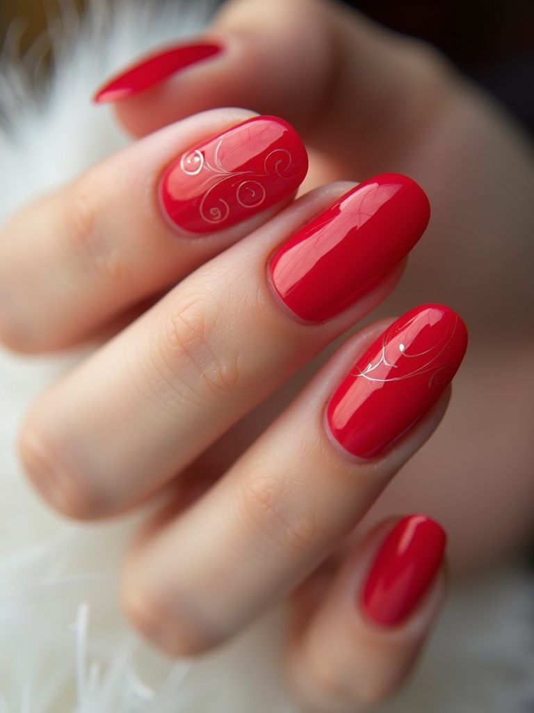 artistic red nail designs