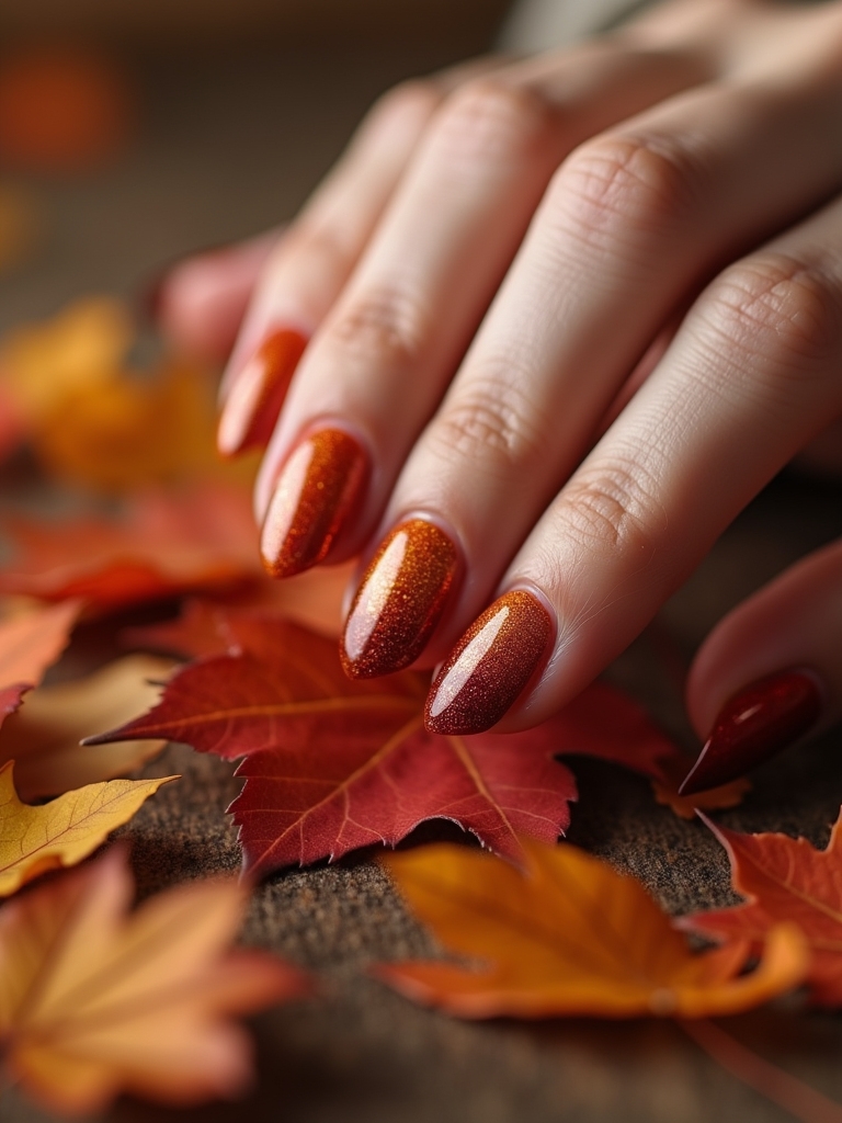 autumn inspired nail design
