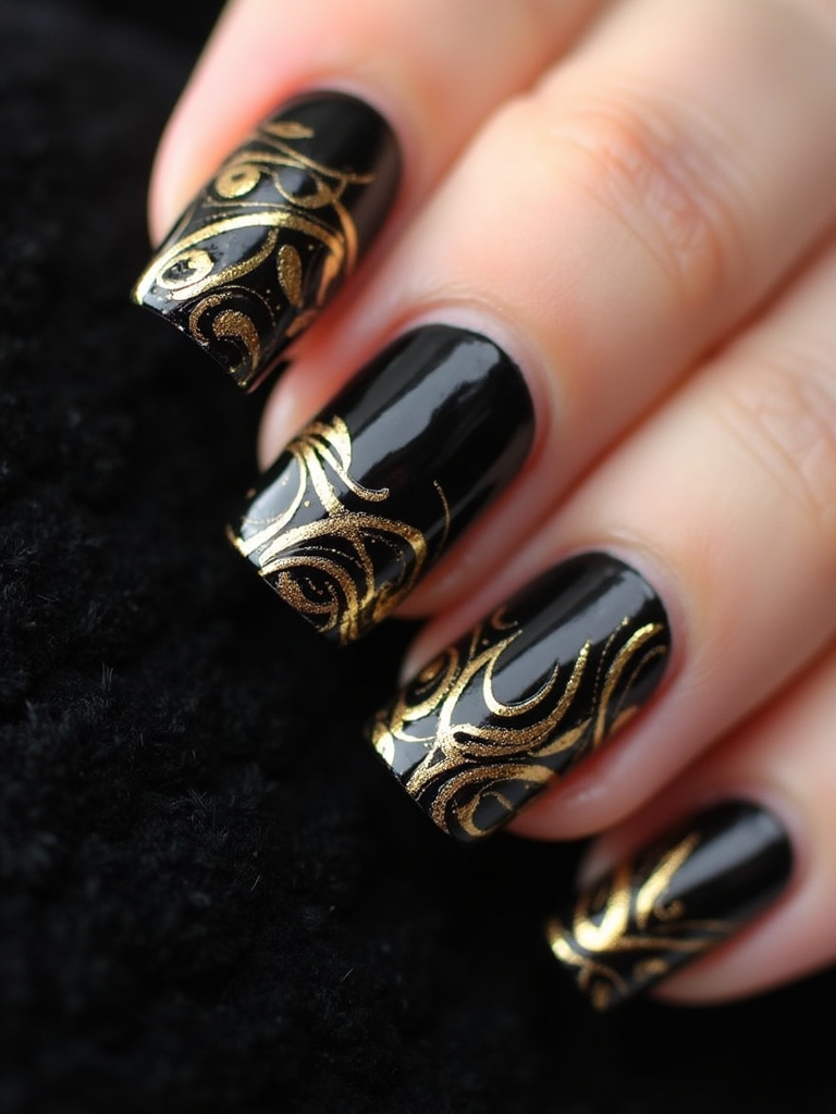 bold black and gold elegance