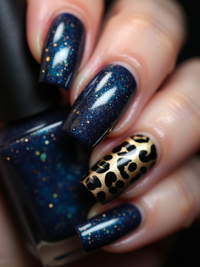 bold dark blue accents