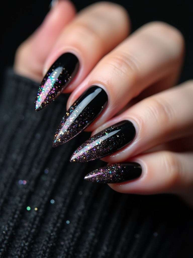 bold edgy glitter nails