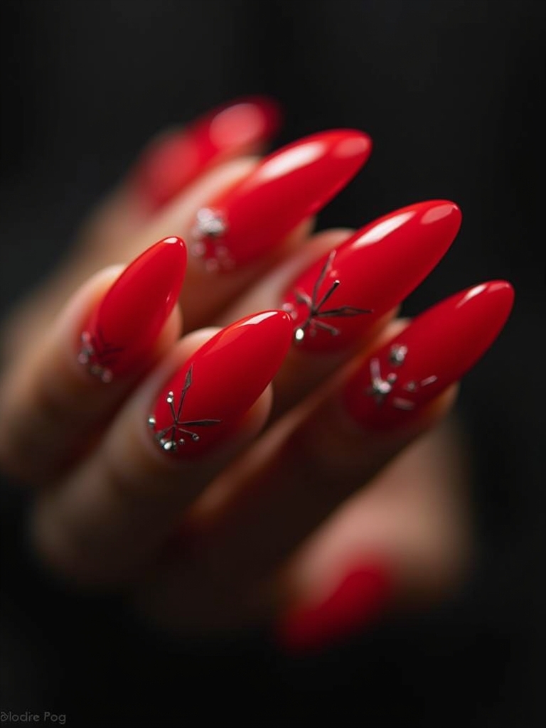 bold edgy red tips