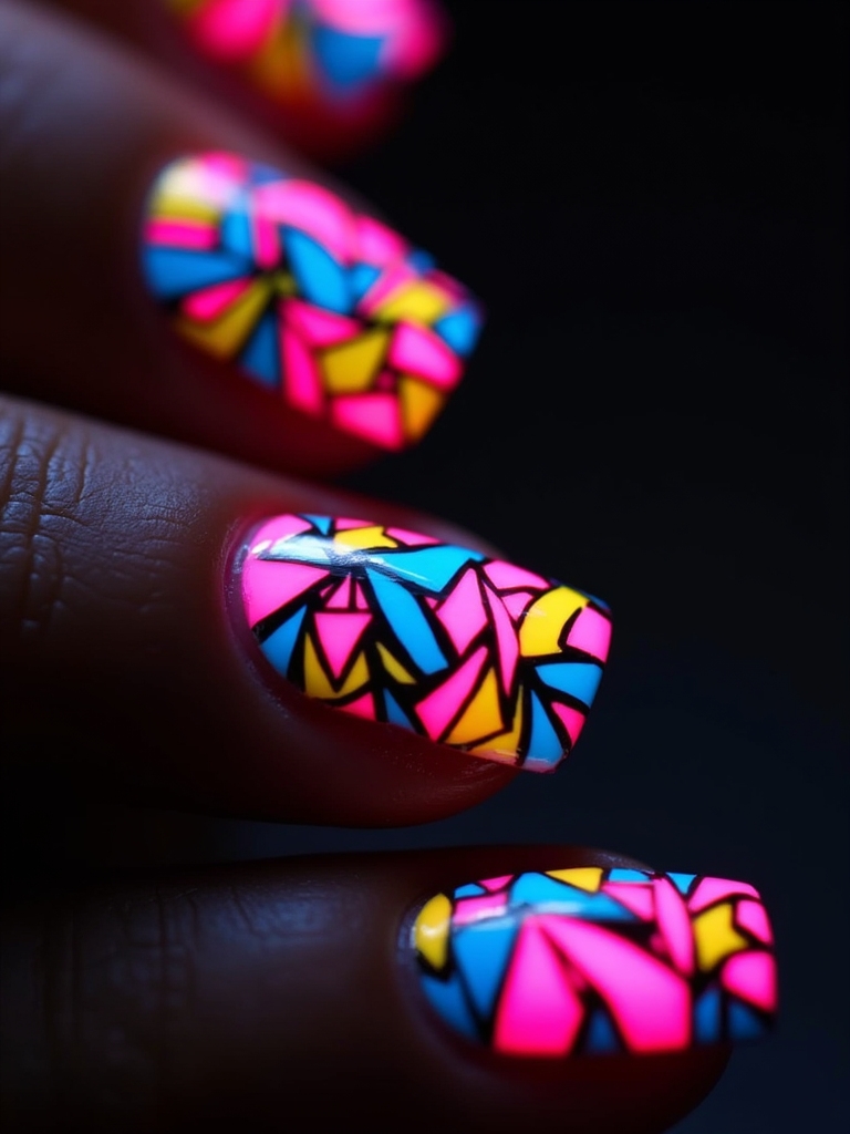 bold geometric nail designs