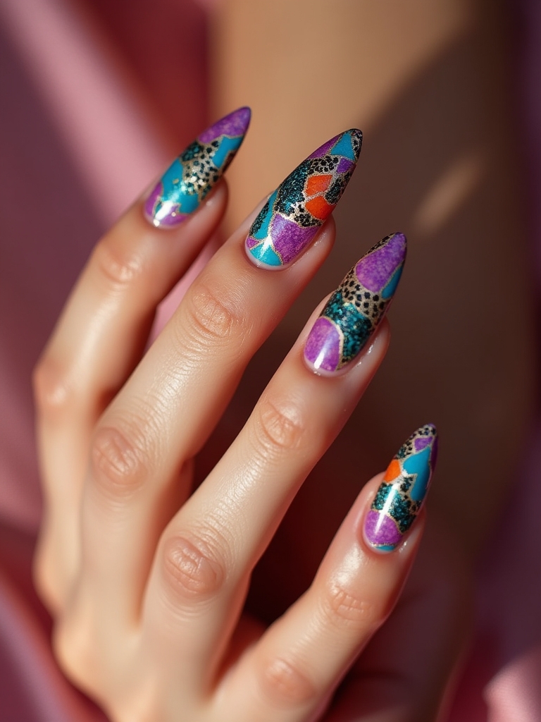 bold geometric nail designs