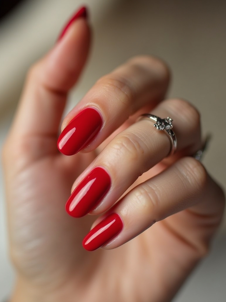 bold red nail art