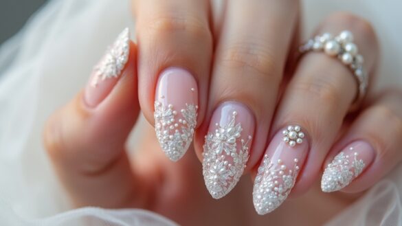 bridal nail design ideas