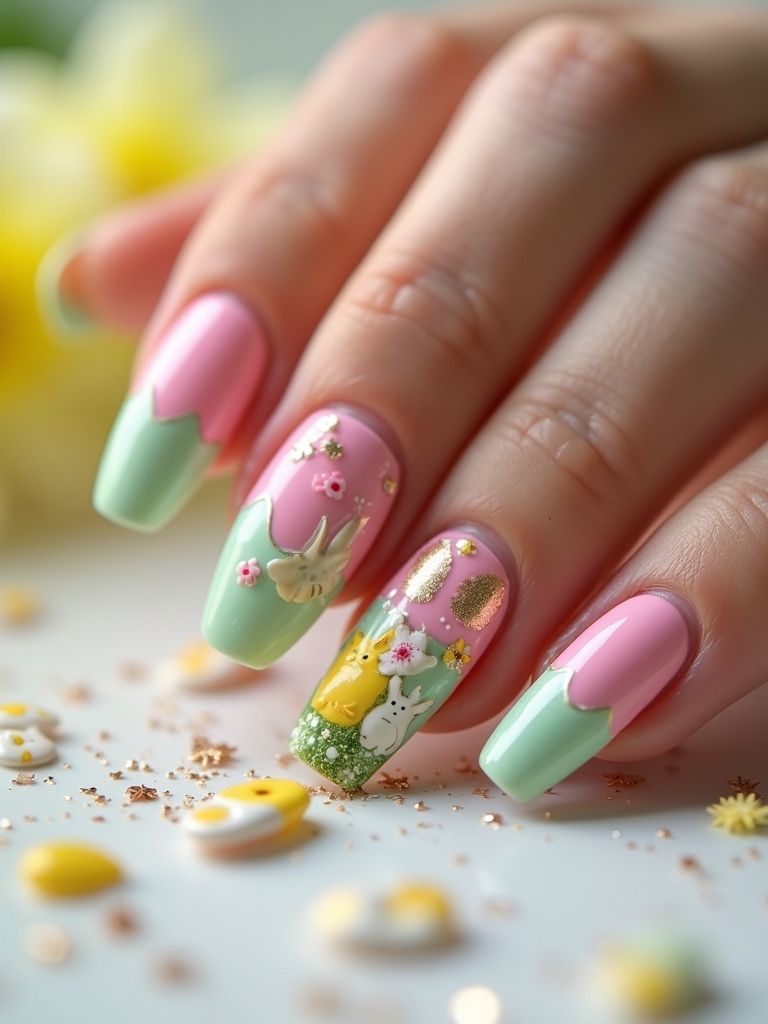 bunny tracks nail design