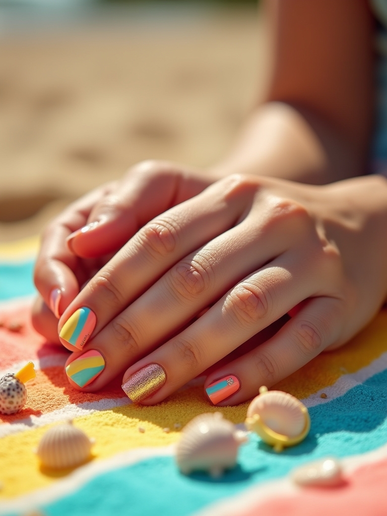 cheerful summer nail designs
