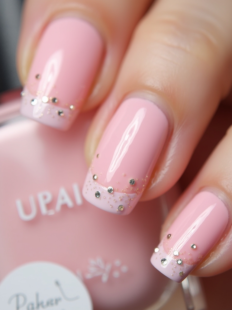 chic baby pink manicure