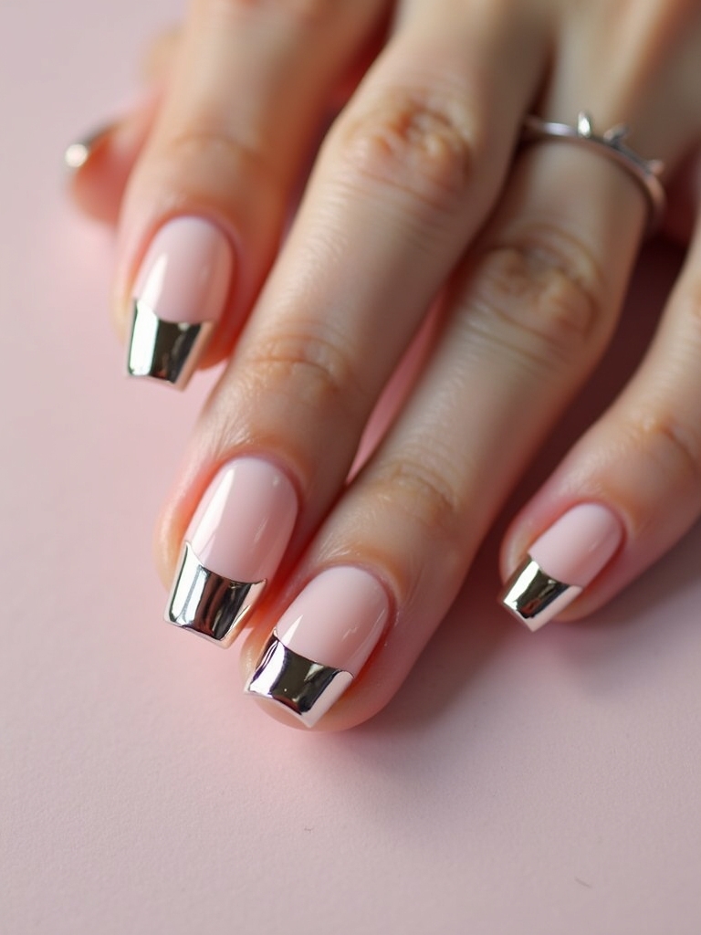 chic chrome french tips