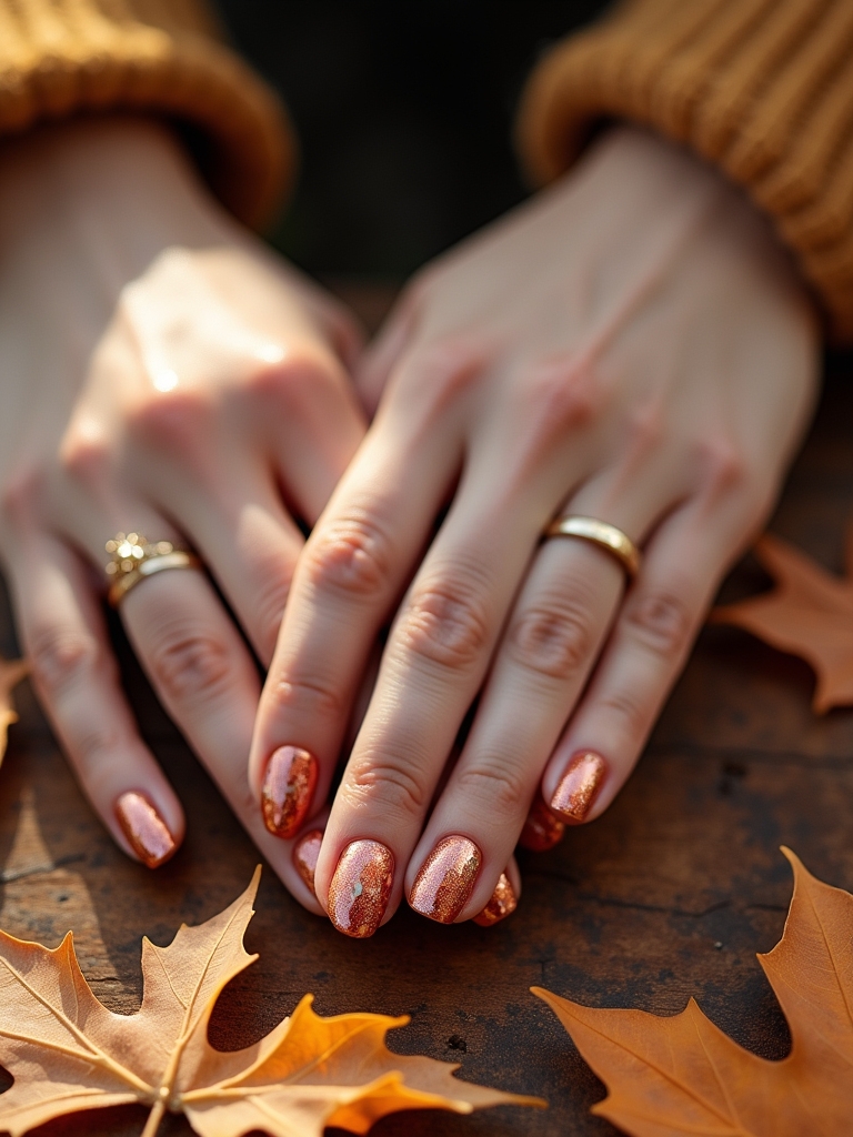chic copper cream swirls