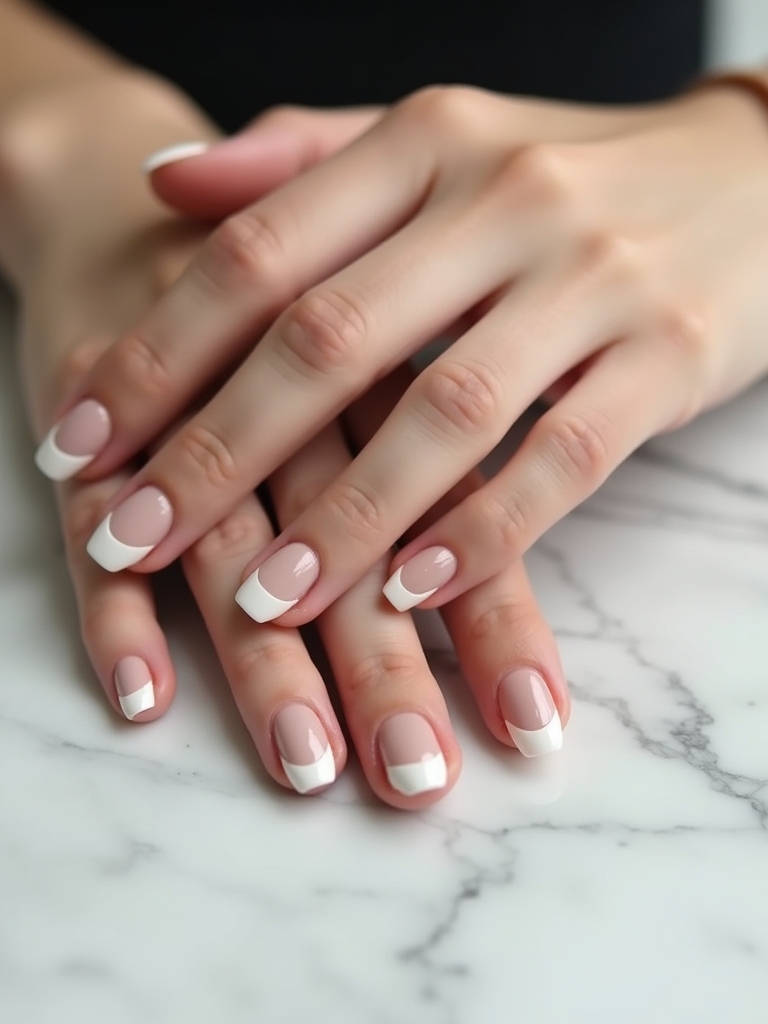 chic half moon nail design