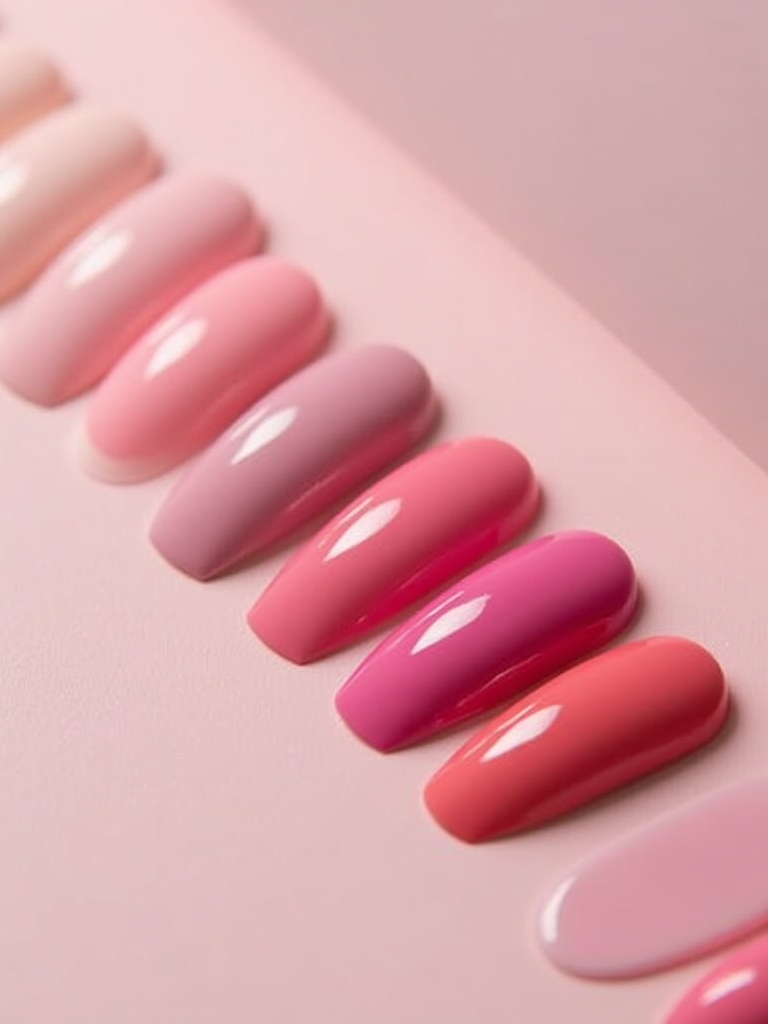 chic matte pink nails