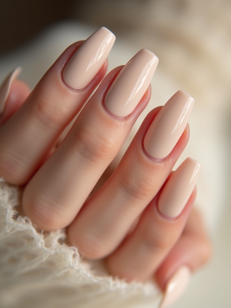 chic minimalist nude nails