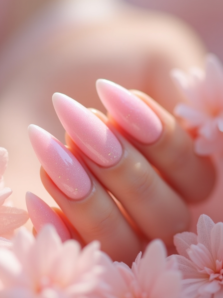 chic pink stiletto nails