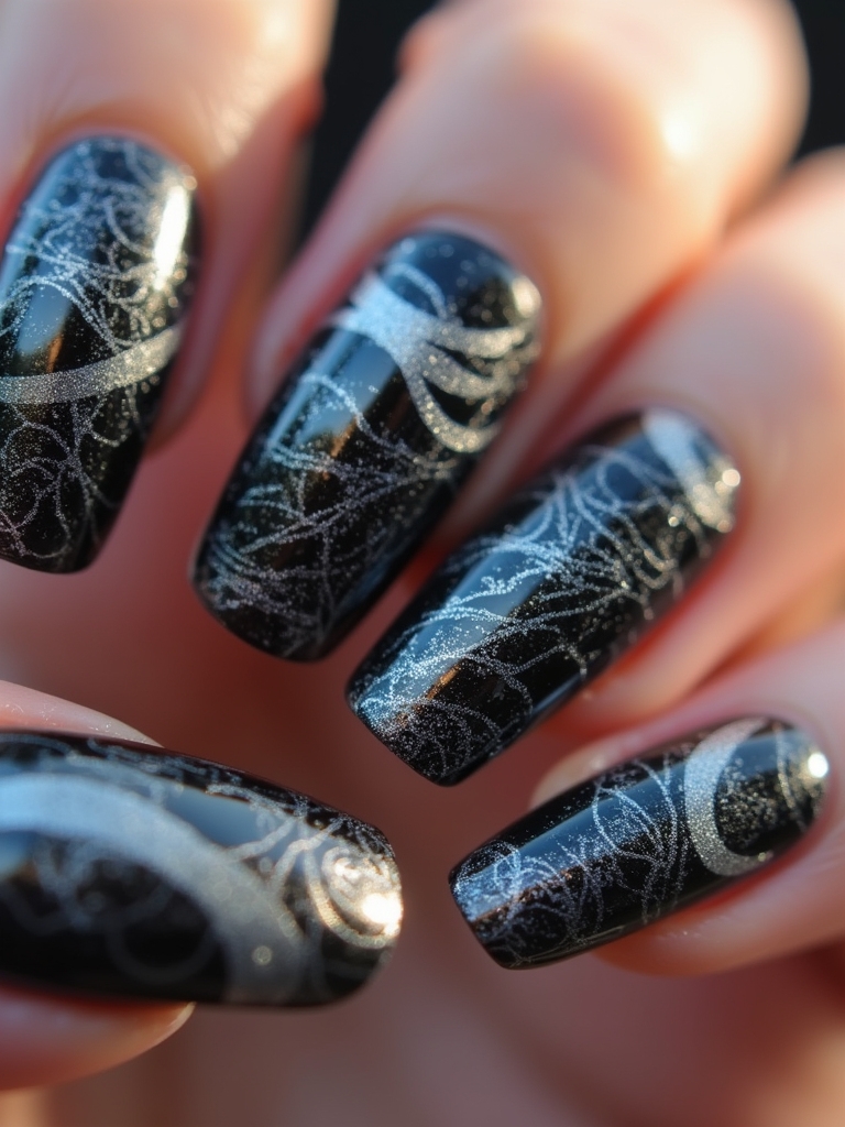 chrome marble nail techniques