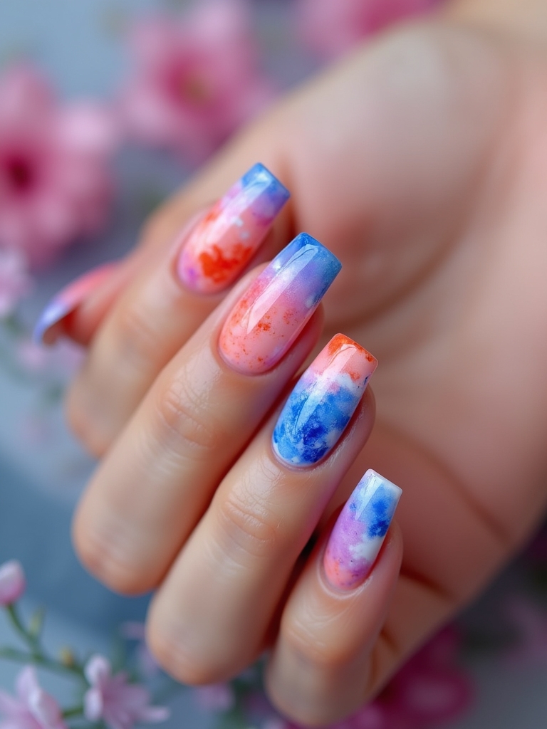 colorful artistic nail designs
