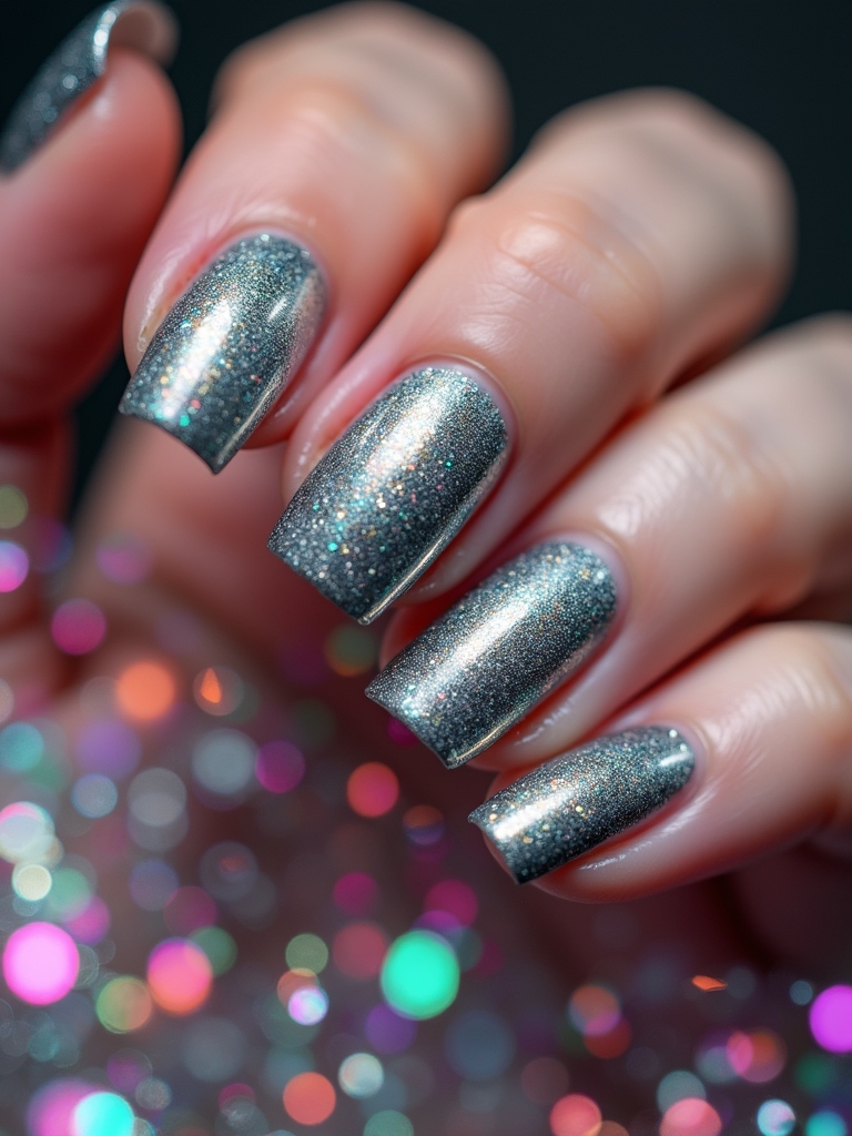 colorful confetti nail trend