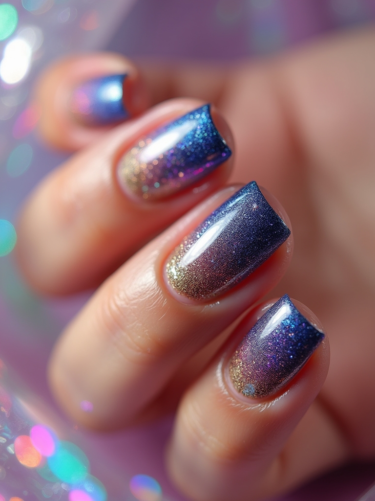 colorful sparkling nail art