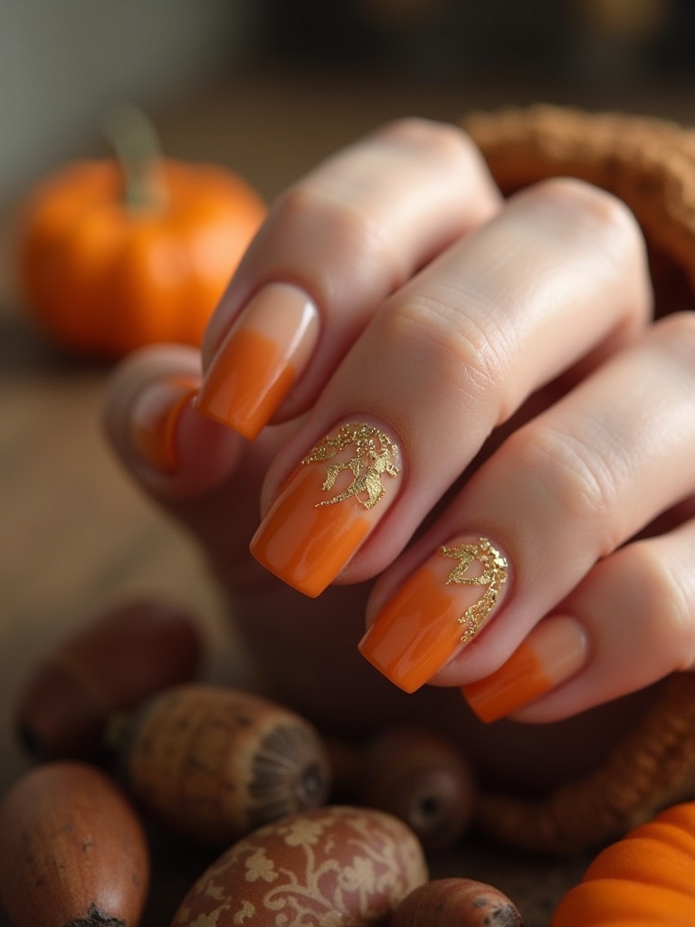 cozy autumn pumpkin ombre