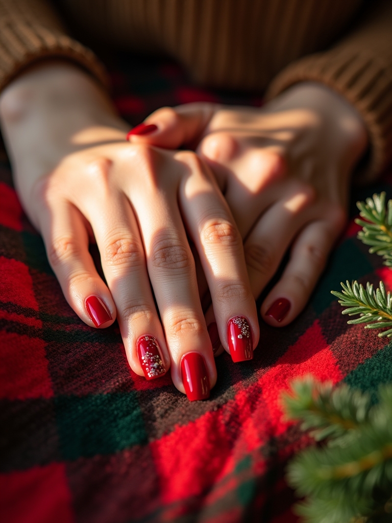 cozy festive plaid charm