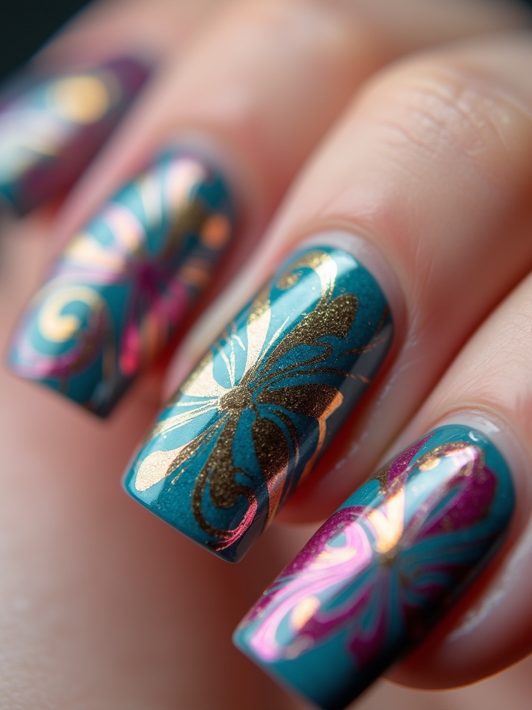 creative abstract nail designs