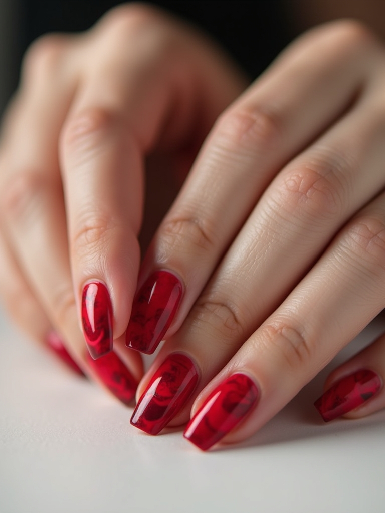 creative swirl red tips