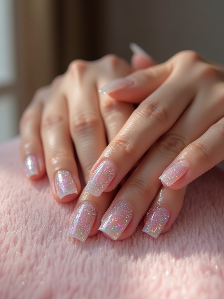 crystal clear glitter technique