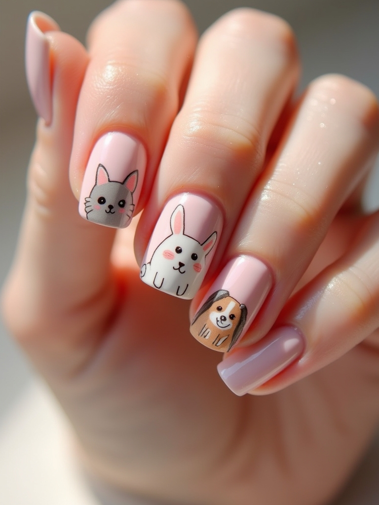 cute animal nail designs