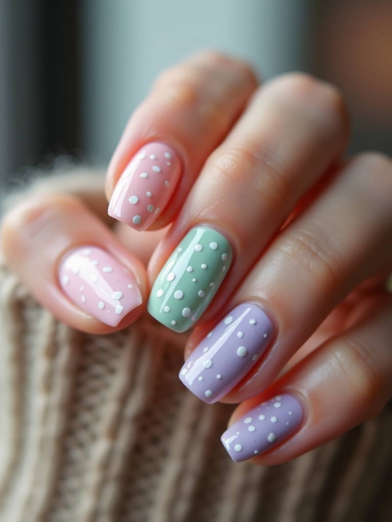 dainty dot nail designs