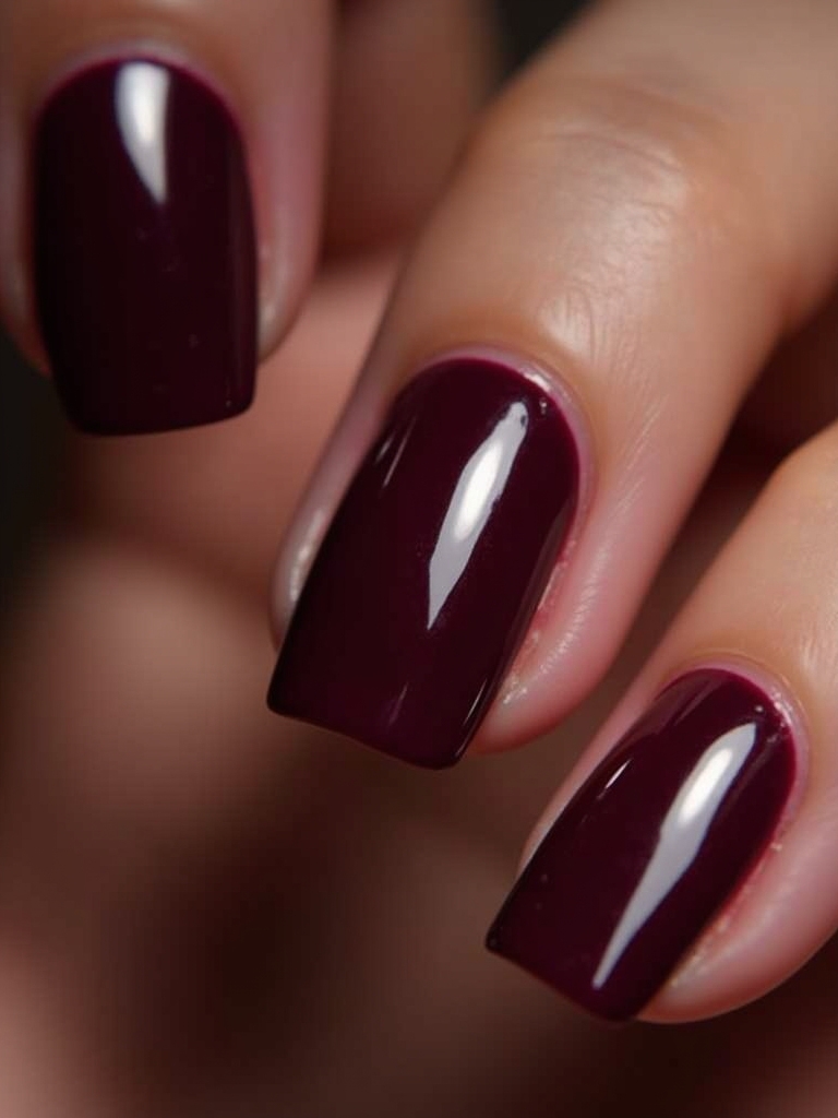 dark cherry nail design