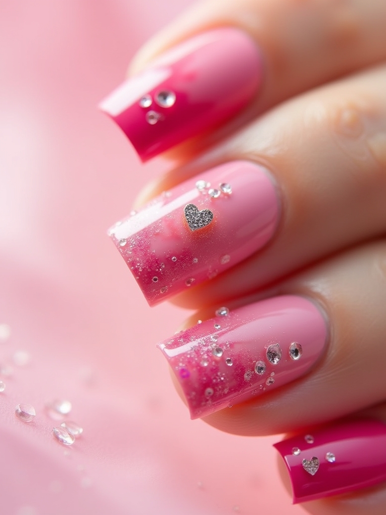 delicate pink heart designs