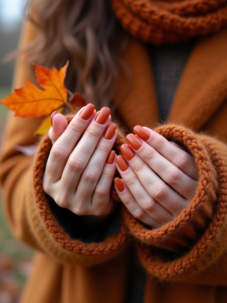 earthy terracotta nail designs