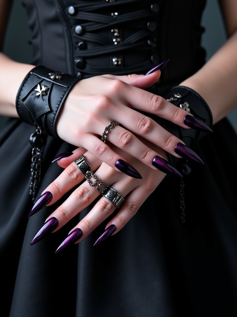 edgy leather and chains