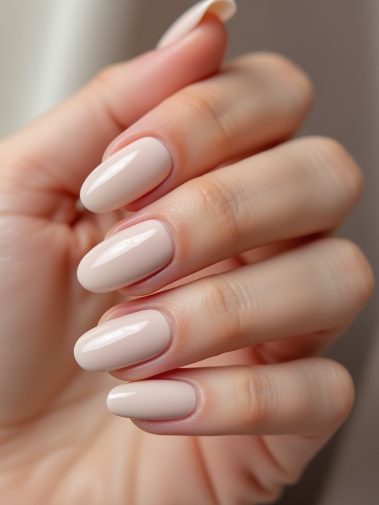elegant classic nude nails