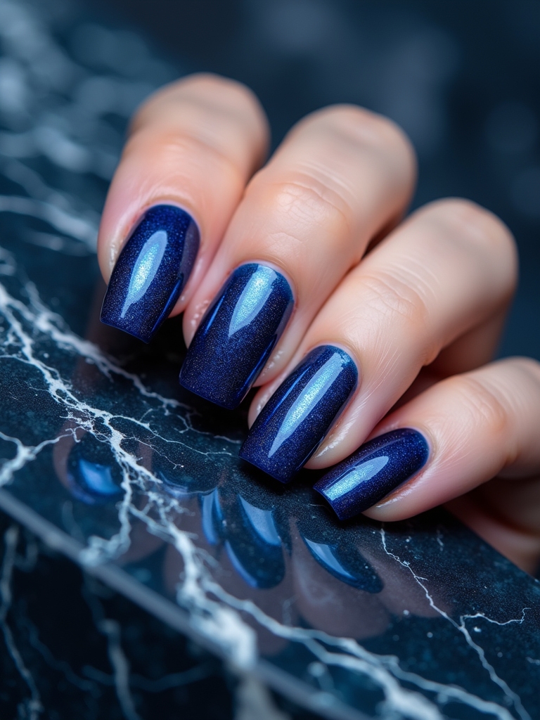 elegant dark blue marble