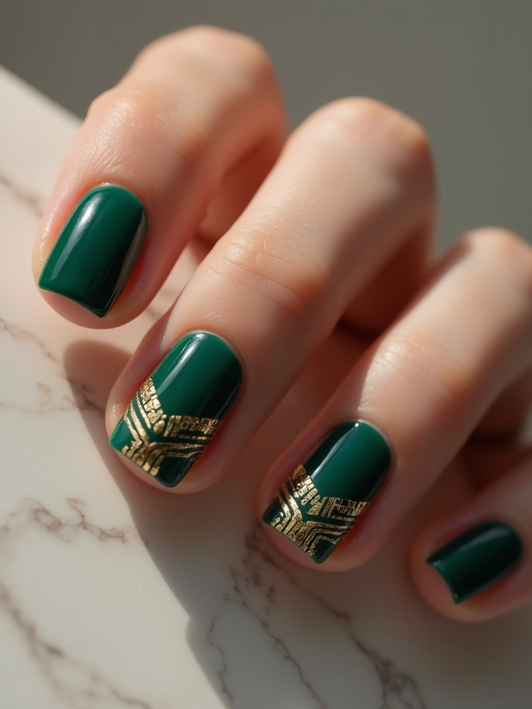 elegant geometric nail designs