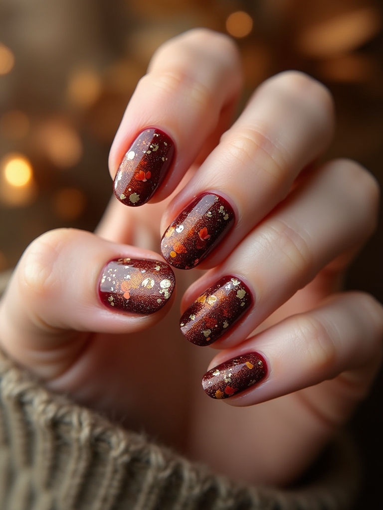 elegant gold nail art