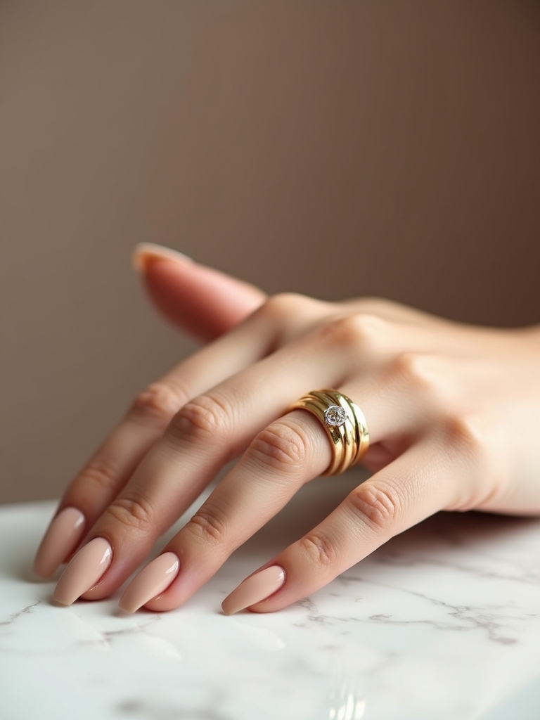 elegant minimalist nail art