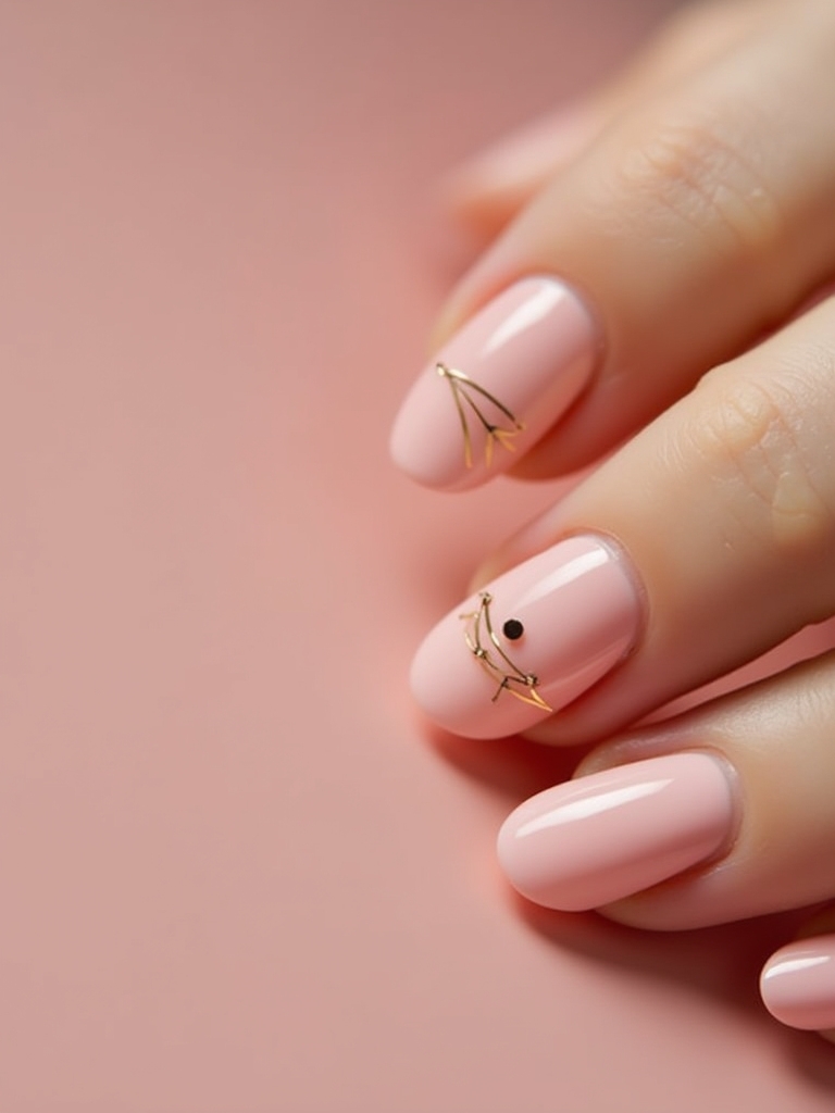 elegant minimalist pink nails
